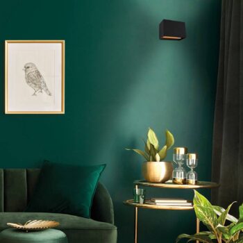 LED nástenné svetlo Muro 3365, čierne, hranaté, G9, 2700 K