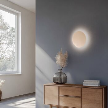 LED nástenné svetlo Orios Plus, zlaté, Ø 30 cm, oceľ