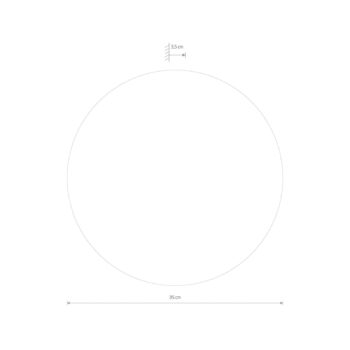LED nástenné svetlo Ring L, Ø 35 cm, preglejka, zlatá farba