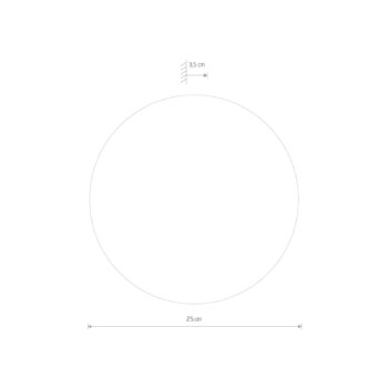 LED nástenné svetlo Ring M, Ø 25 cm, preglejka, zlatá farba