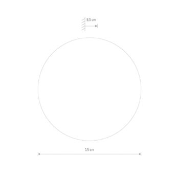 LED nástenné svetlo Ring S, Ø 15 cm, preglejka, zlatá farba