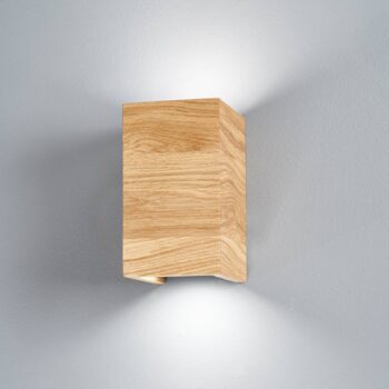 LED nástenné svetlo Shine-Wood dub 2xGU10 10x18cm