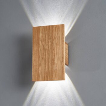 LED nástenné svetlo Shine-Wood dub 4xLED 15x25cm
