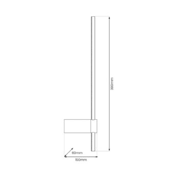 LED nástenné svetlo Swing, výška 30 cm, CCT, kov, čierna