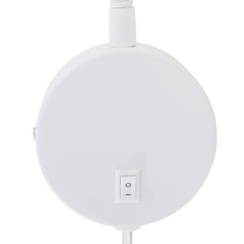 LED nástenné svetlo Tusa, biele, kov, 45 cm, flexibilné rameno