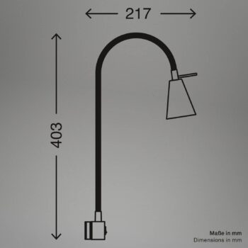 LED nástenné svetlo Tuso, béžové, montáž na posteľ, kov, flexibilné rameno