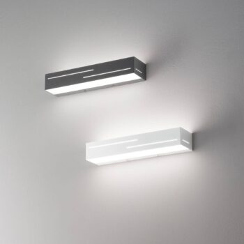 LED nástenné svietidlo Banny, biele, šírka 31 cm, up- & downlight