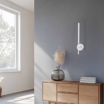 LED nástenné svietidlo Focus, biele 46,5 cm kovové 2-svetelné nastaviteľné