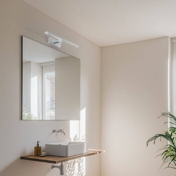 LED nástenné svietidlo Galéria chrómový kov šírka 41,5 cm IP44