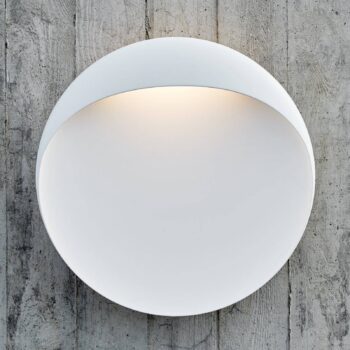 LED nástenné svietidlo Louis Poulsen Flindt, biele, 2 700 K, Ø 20 cm