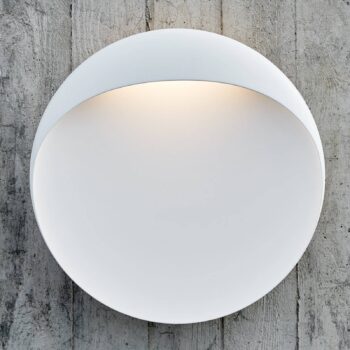 LED nástenné svietidlo Louis Poulsen Flindt, biele, 3 000 K, Ø 30 cm