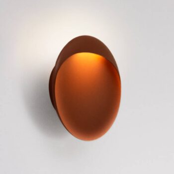LED nástenné svietidlo Louis Poulsen Flindt, corten, 2 700 K, Ø 20 cm
