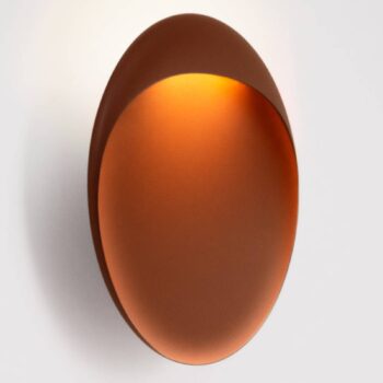 LED nástenné svietidlo Louis Poulsen Flindt, corten, 2 700 K, Ø 40 cm