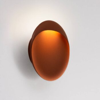 LED nástenné svietidlo Louis Poulsen Flindt, corten, 3 000 K, Ø 20 cm