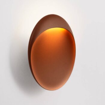LED nástenné svietidlo Louis Poulsen Flindt, corten, 3 000 K, Ø 30 cm