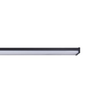 LED nástenné svietidlo Pandella 1, dĺžka 78 cm, čierna farba, hliník