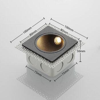 LED nástenné svietidlo Pordis, IP65, hranaté