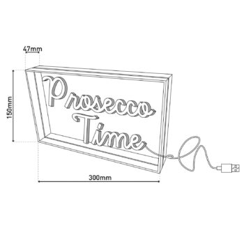 LED nástenné svietidlo Prosecco Time číre 30x15 cm plastové USB RGB