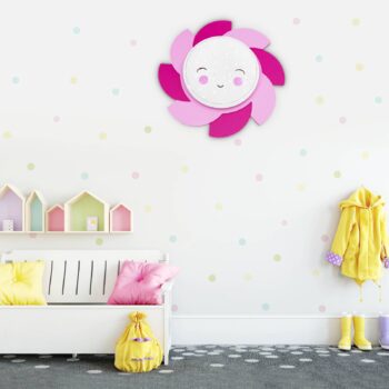 LED nástenné svietidlo Sun Starlight Smile, ružové