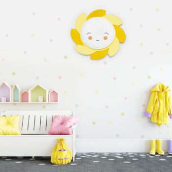 LED nástenné svietidlo Sun Starlight Smile, žlté