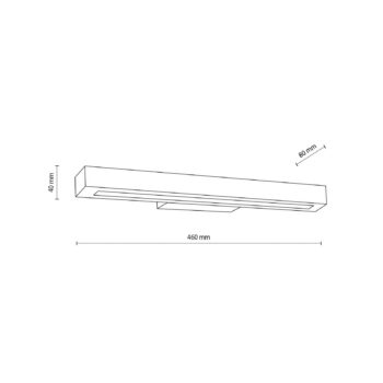 LED nástenné svietidlo Teo, borovica, 46 cm, 3000 K