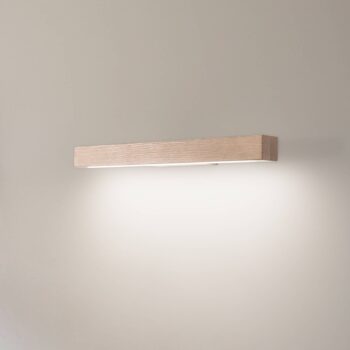 LED nástenné svietidlo Teo, borovica, 46 cm, 3000 K