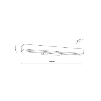 LED nástenné svietidlo Teo, orech, 46 cm, 3000 K
