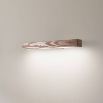 LED nástenné svietidlo Teo, orech, 46 cm, 3000 K