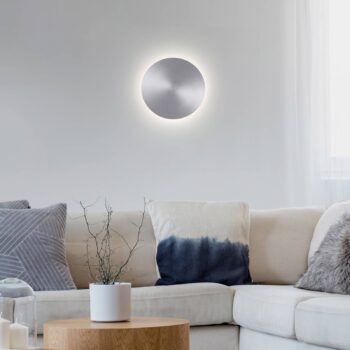 LED nástenné svietidlo na batérie Puntua Ø 18 cm hliník