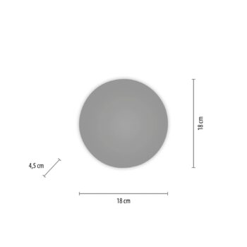 LED nástenné svietidlo na batérie Puntua Ø 18 cm sivé