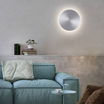 LED nástenné svietidlo na batérie Puntua Ø 25 cm hliník