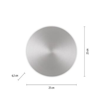 LED nástenné svietidlo na batérie Puntua Ø 25 cm hliník