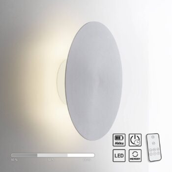 LED nástenné svietidlo na batérie Puntua Ø 25 cm hliník