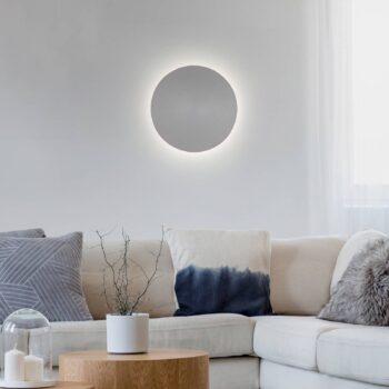 LED nástenné svietidlo na batérie Puntua Ø 25 cm sivé