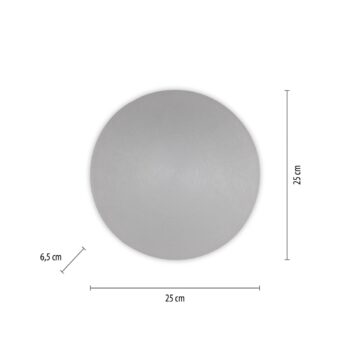 LED nástenné svietidlo na batérie Puntua Ø 25 cm sivé