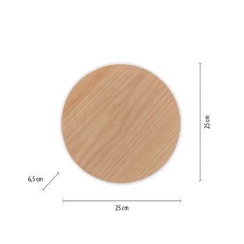 LED nástenné svietidlo na batérie Puntua Ø 25 cm vzhľad dreva