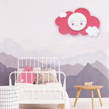 LED nástenný svetelný oblak Starlight Smile, ružový
