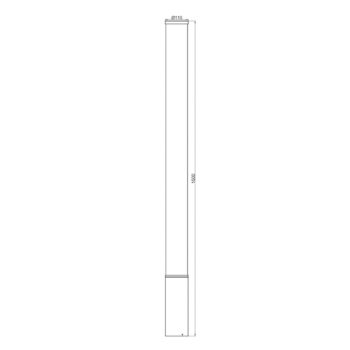 LED osvetlenie chodníka Alhena, výška 150 cm