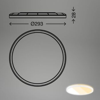 LED panel 7555 Nastaviteľná farba svetla, Ø 29,3 cm