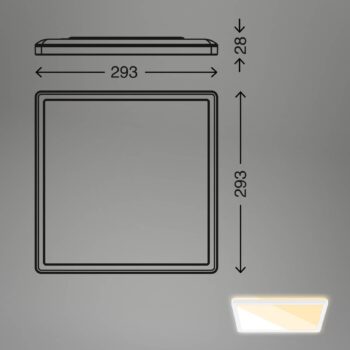 LED panel 7556 Nastaviteľná farba svetla 29 x 29 cm
