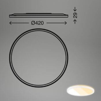 LED panel 7557 Nastaviteľná farba svetla, Ø 42 cm
