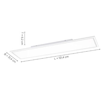 LED panel Edging, tunable white, 121 x 31 cm