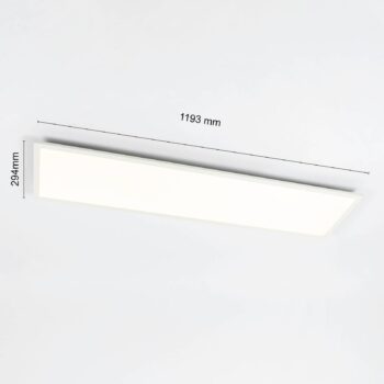 LED panel Lindby Luay, 120 x 30 cm, biely, 3000-6000K