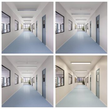 LED panel PRO OFFICE SANO, 153 x 33 cm, DALI biely kov CCT