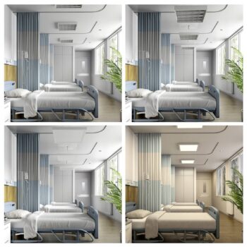 LED panel PRO OFFICE SANO, 63 x 63 cm, stmievateľné, biely, kovový CCT