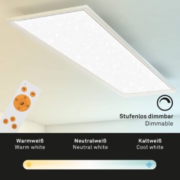 LED panel Pallas, biela, stmievateľný 119,5x29,5cm