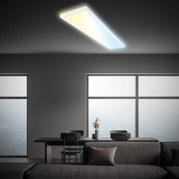 LED panel Tava CCT, biely, 98 x 20 cm, podsvietenie, plast