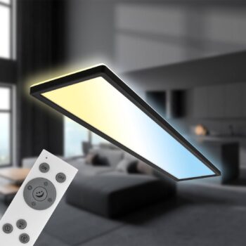 LED panel Tava CCT, čierny, 98 x 20 cm podsvietenie plast