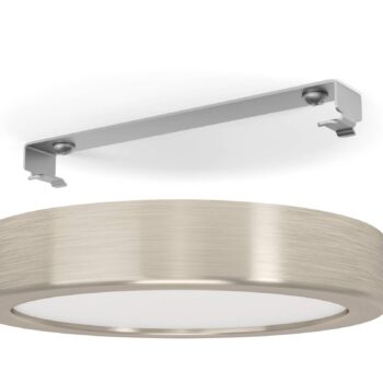 LED panel na povrchovú montáž Fueva 5 IP20 830 nikel Ø16cm