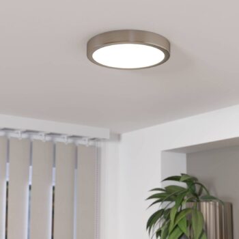 LED panel na povrchovú montáž Fueva 5 IP20 830 nikel Ø21cm